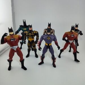 Vintage Batman action figure Fireguard Forever Wing gold red blue black
